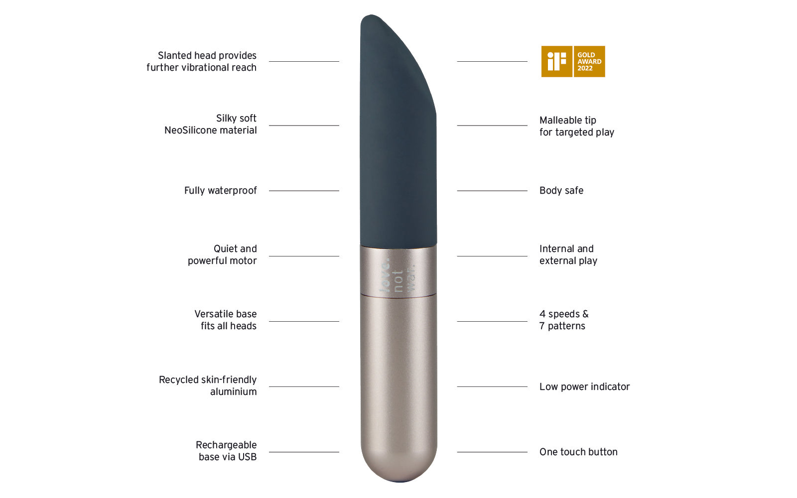 Amore vibrator with key features