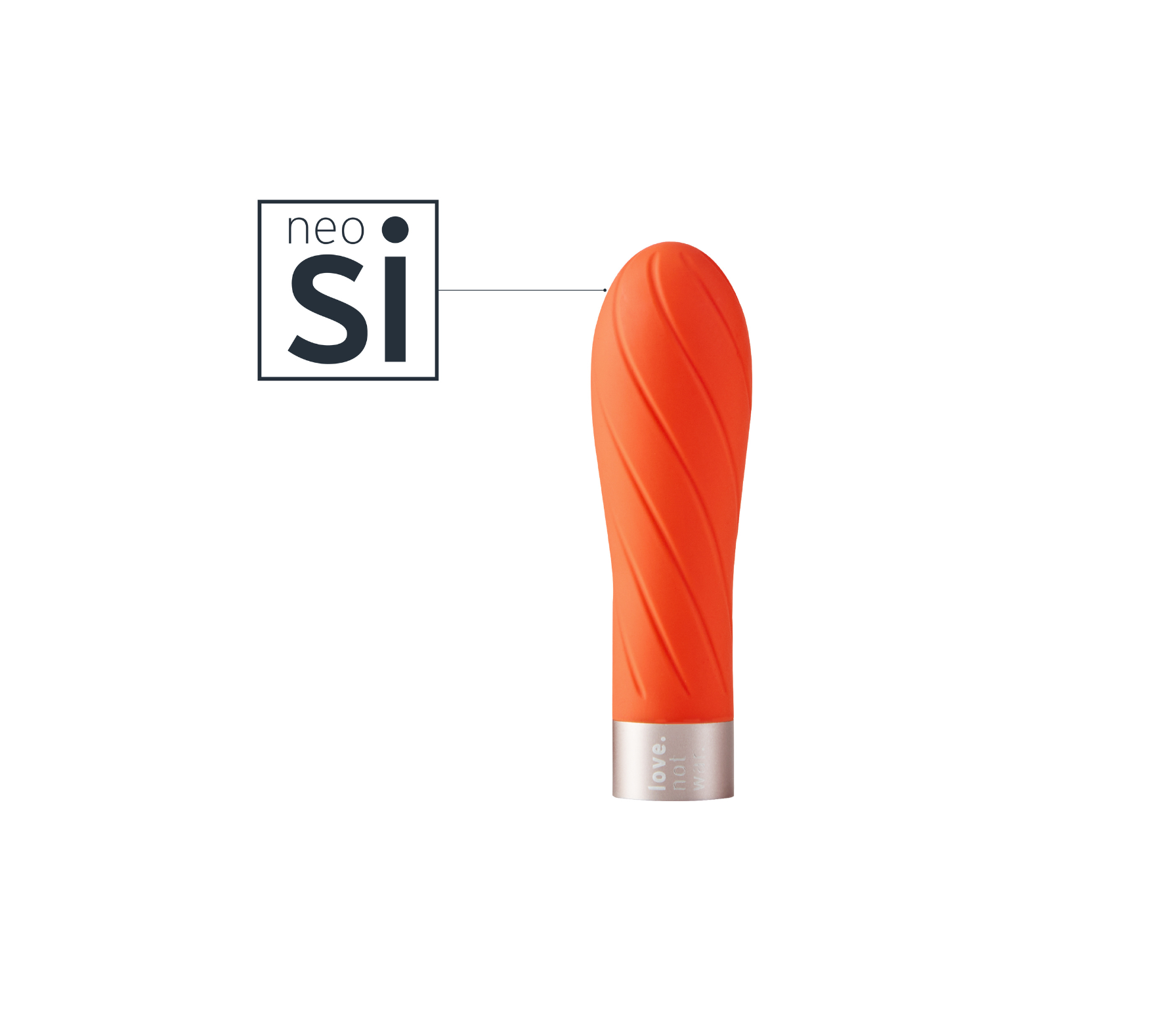 Gra vibrator in orange with neosilicone logo