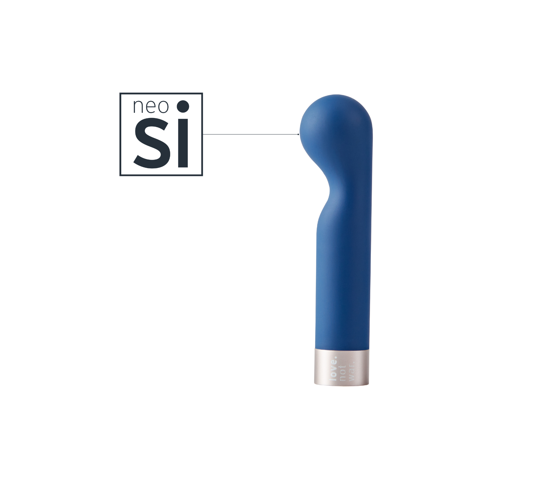 Kama g spot vibrator in blue with neosilicone logo