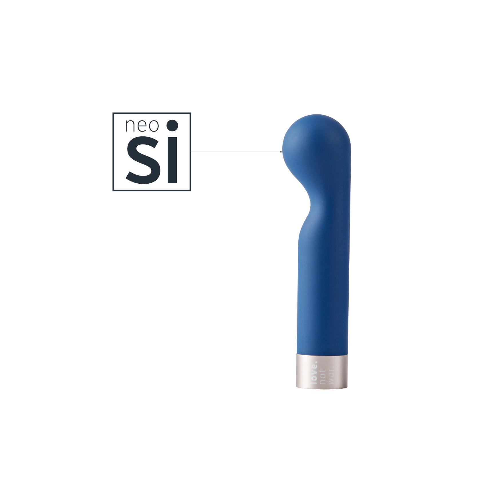 Kama g spot vibrator in blue with neosilicone logo