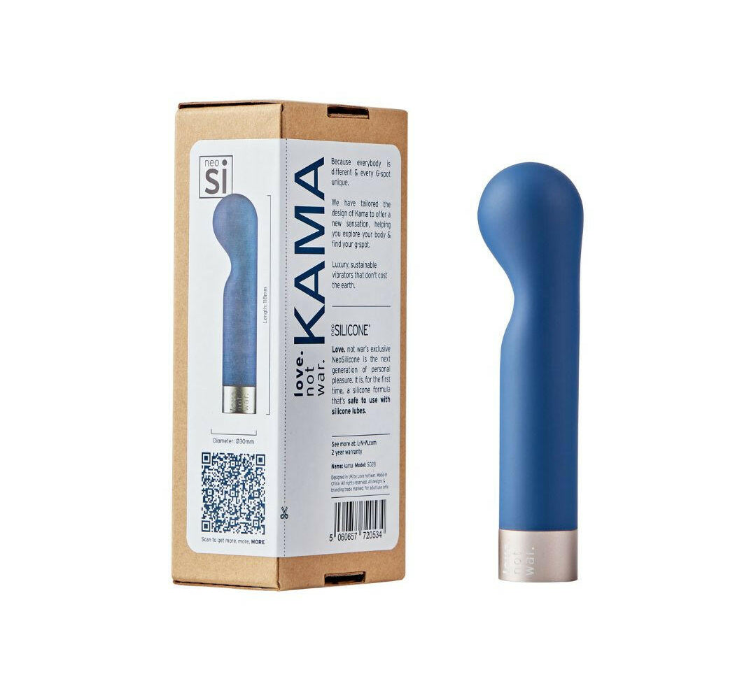 Kama vibrator head in blue with box