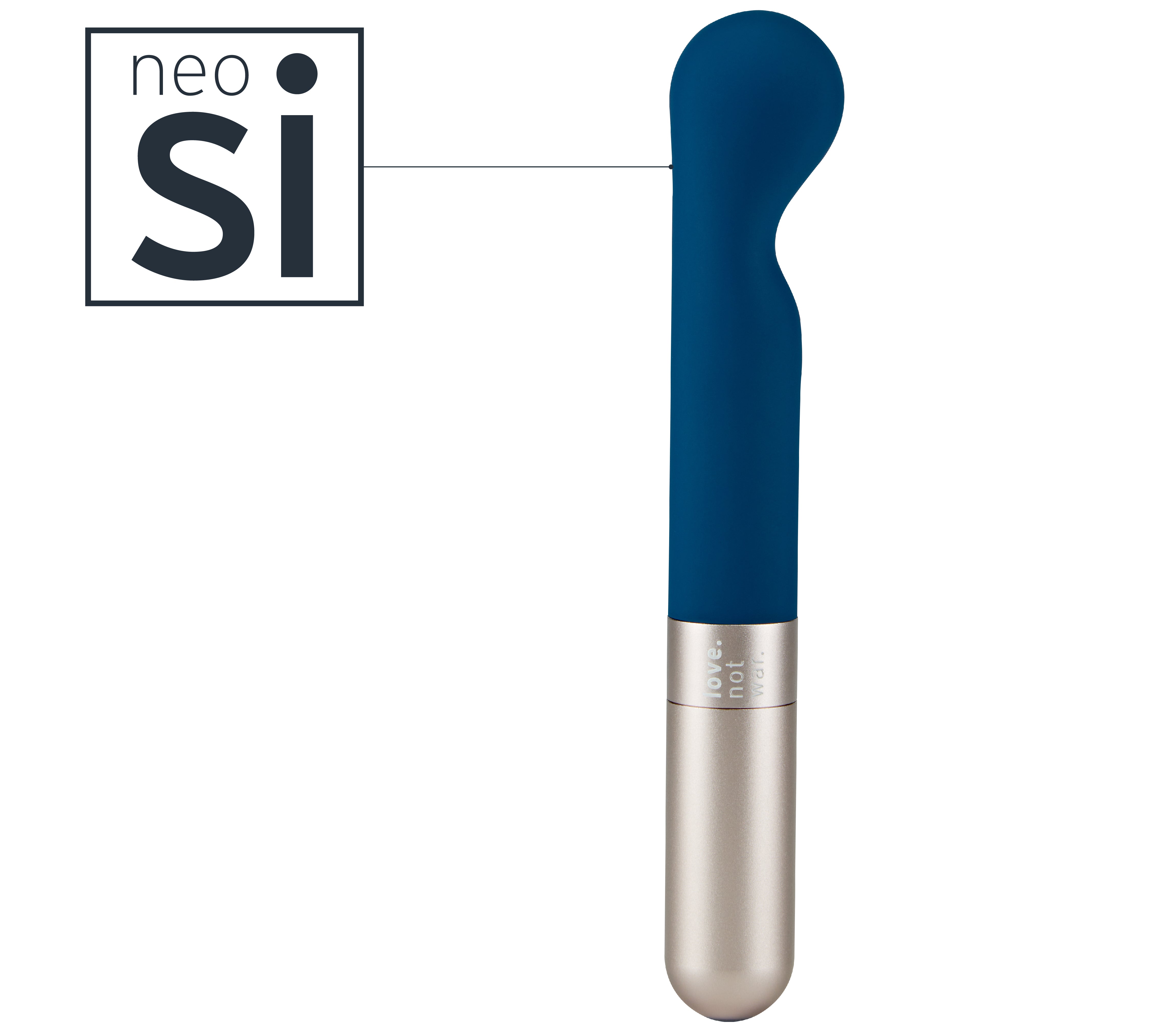 Kama G Spot Vibrator in blue with Neosilicone logo