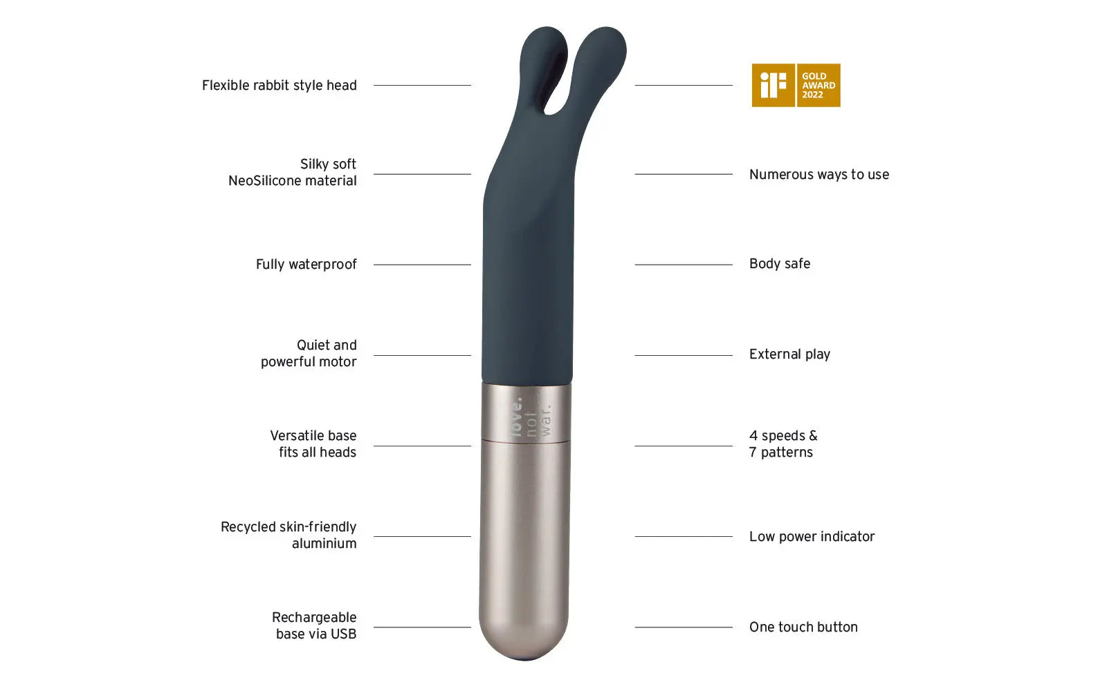 Laska rabbit vibrator with key features
