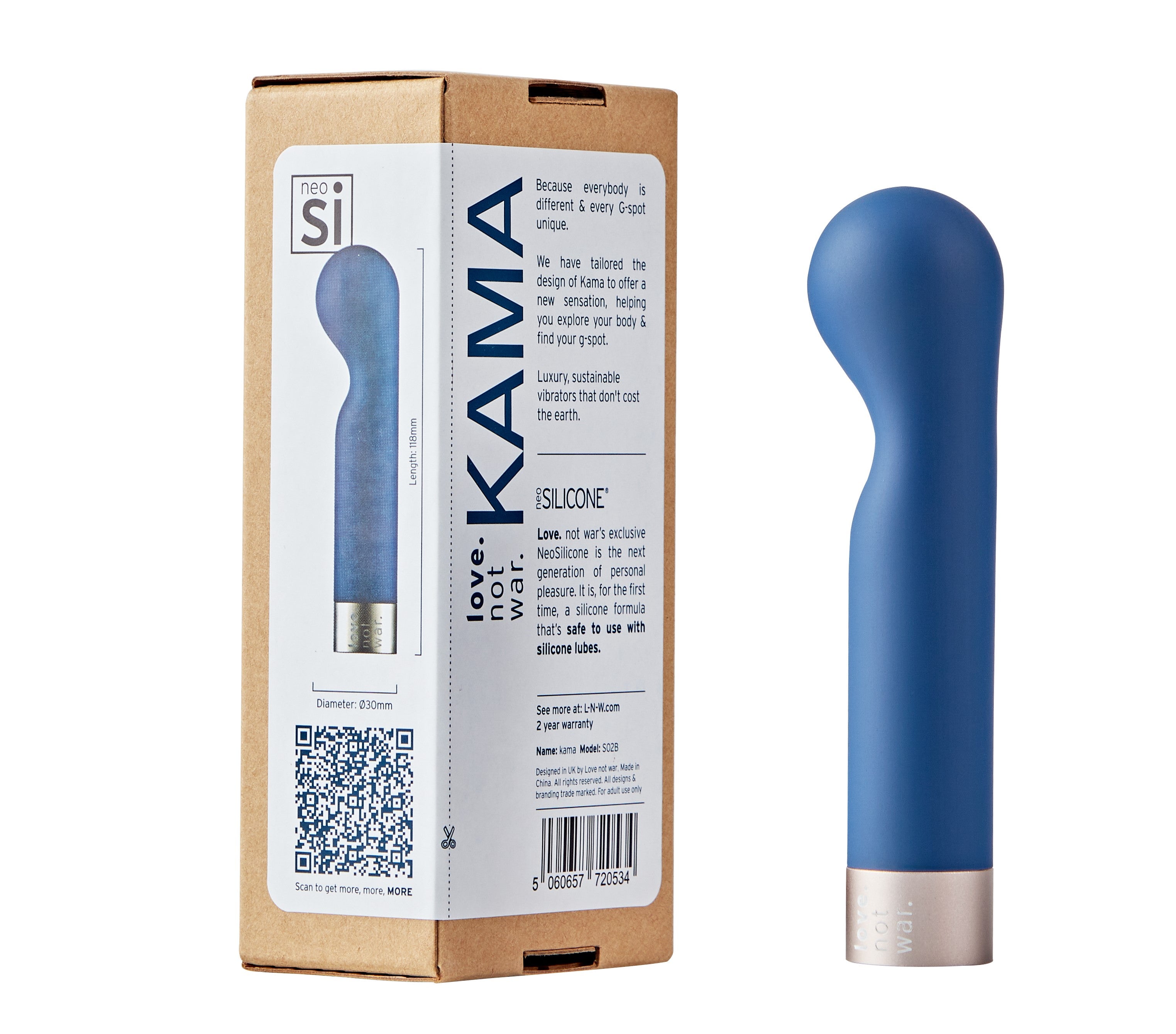 Kama Vibrator head in blue with box