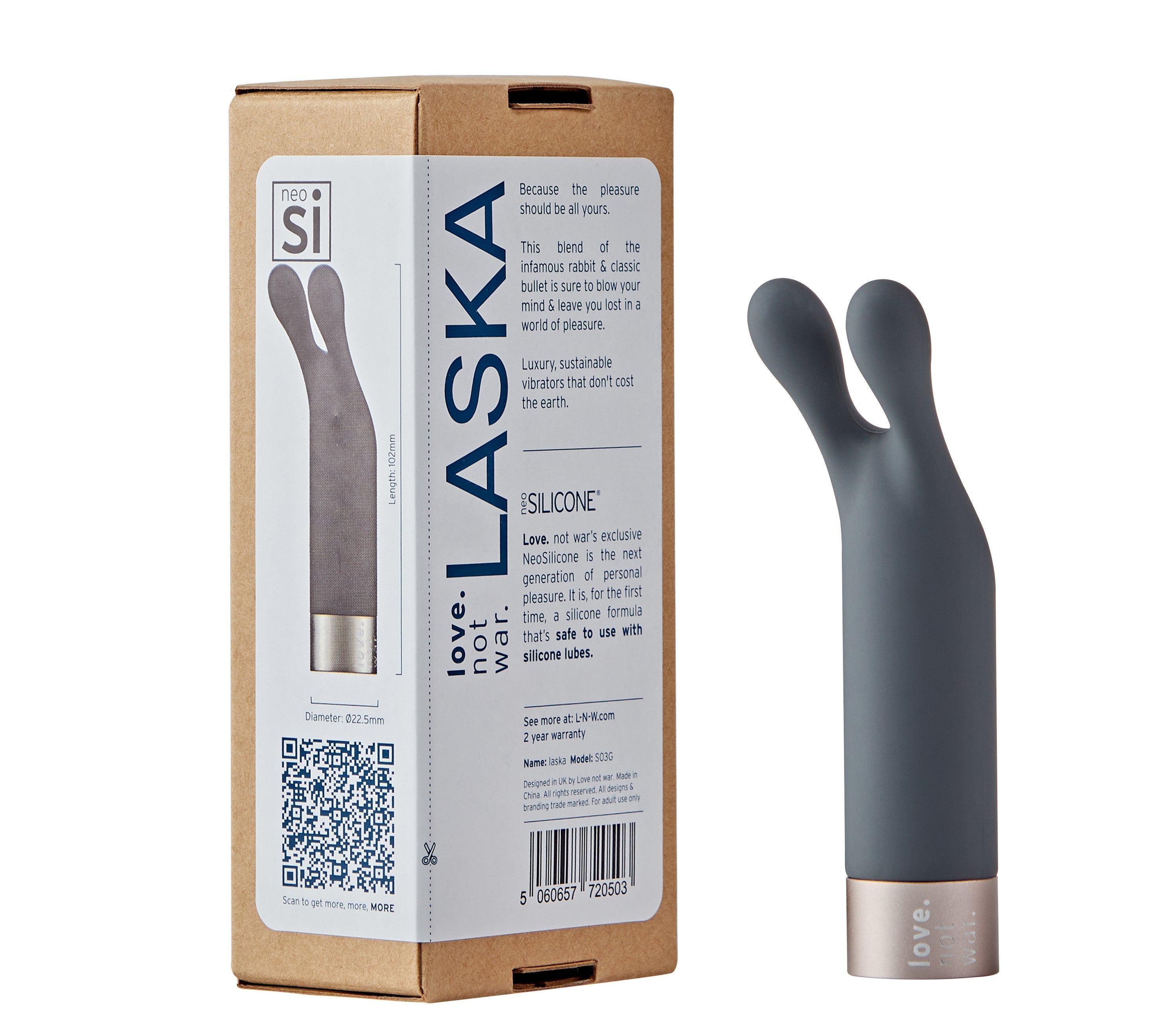 Laska Rabbit vibrator head with box