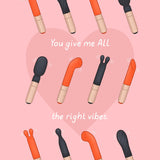 digital e-card, you give me ALL the right vibes and cartoon drawings of the love. not war. vibrators 